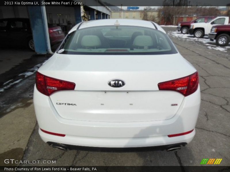 Snow White Pearl / Gray 2013 Kia Optima LX