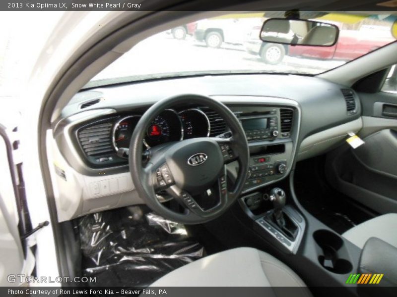 Snow White Pearl / Gray 2013 Kia Optima LX