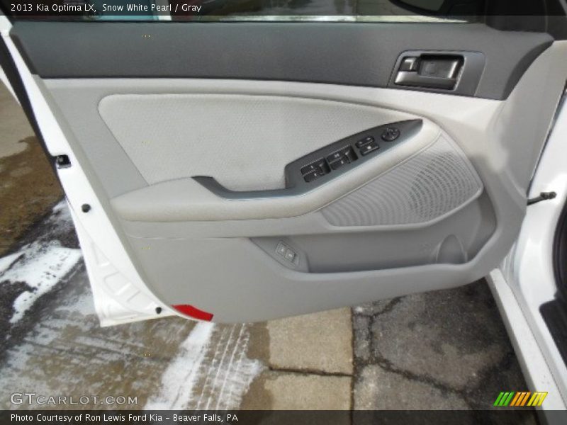 Snow White Pearl / Gray 2013 Kia Optima LX