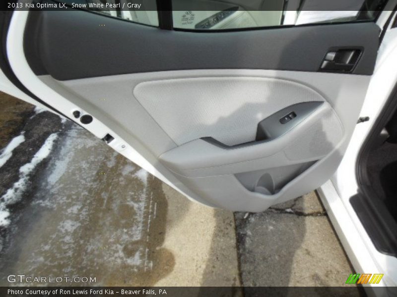 Snow White Pearl / Gray 2013 Kia Optima LX