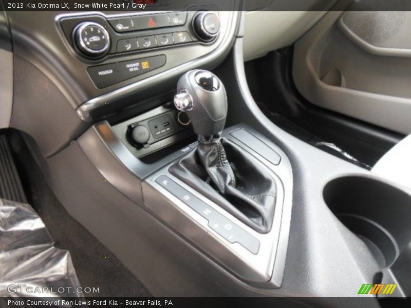 Snow White Pearl / Gray 2013 Kia Optima LX
