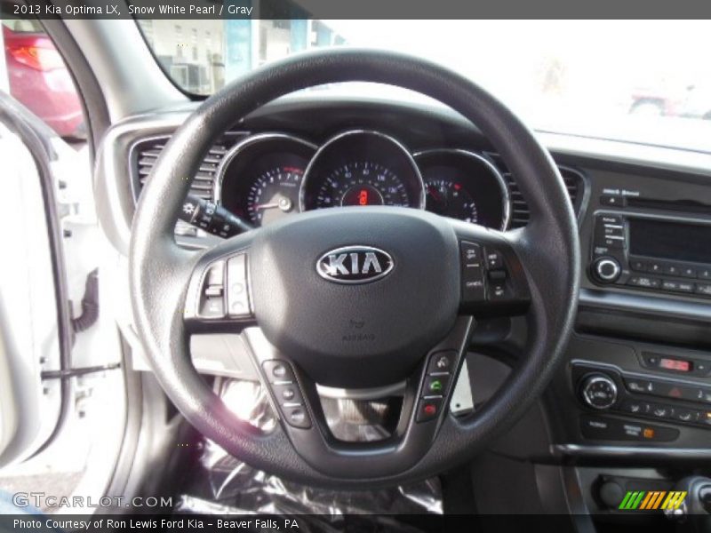 Snow White Pearl / Gray 2013 Kia Optima LX