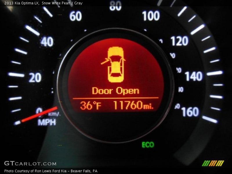 Snow White Pearl / Gray 2013 Kia Optima LX