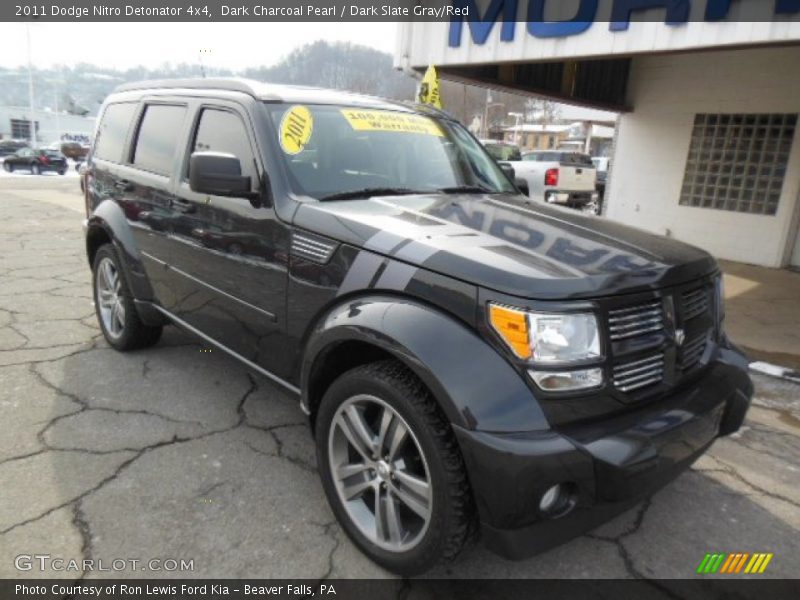 Dark Charcoal Pearl / Dark Slate Gray/Red 2011 Dodge Nitro Detonator 4x4