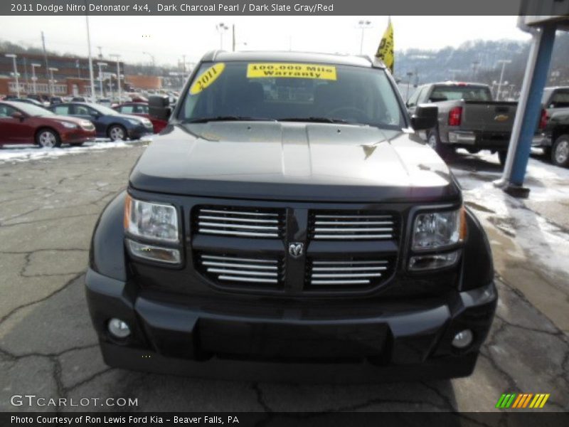 Dark Charcoal Pearl / Dark Slate Gray/Red 2011 Dodge Nitro Detonator 4x4