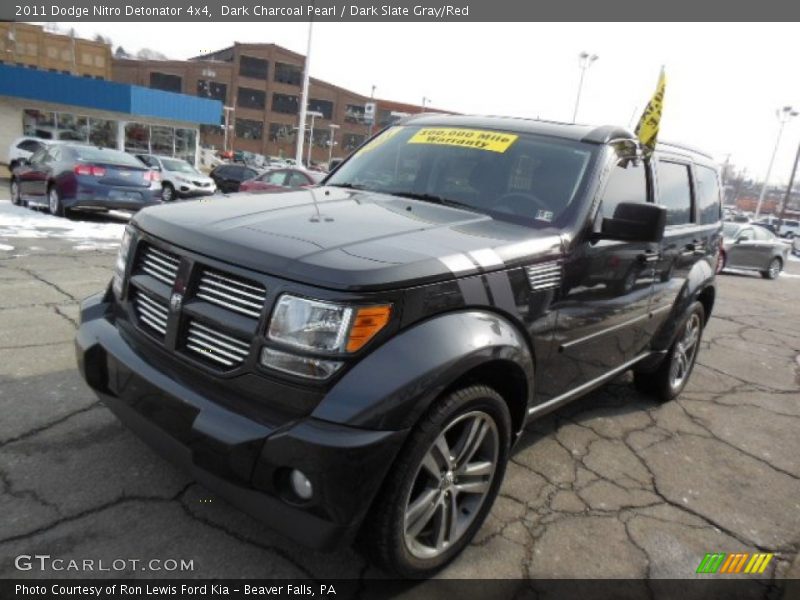 Dark Charcoal Pearl / Dark Slate Gray/Red 2011 Dodge Nitro Detonator 4x4