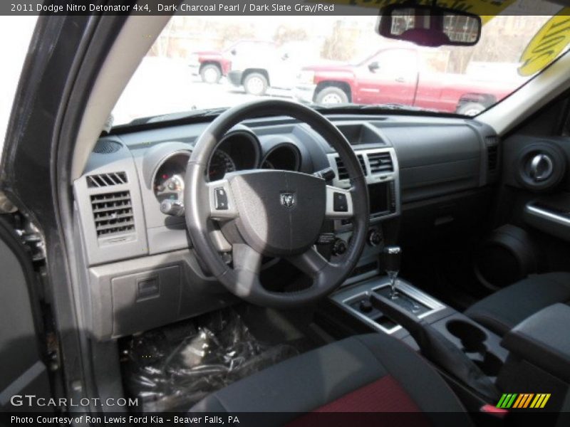 Dark Charcoal Pearl / Dark Slate Gray/Red 2011 Dodge Nitro Detonator 4x4