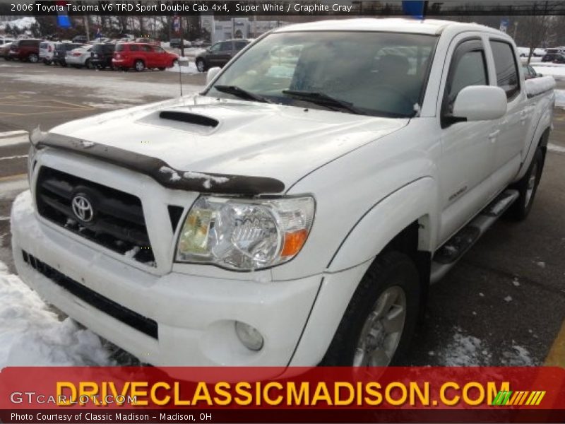 Super White / Graphite Gray 2006 Toyota Tacoma V6 TRD Sport Double Cab 4x4