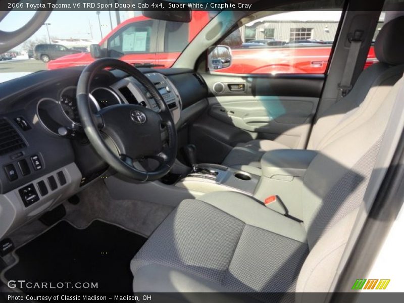 Super White / Graphite Gray 2006 Toyota Tacoma V6 TRD Sport Double Cab 4x4