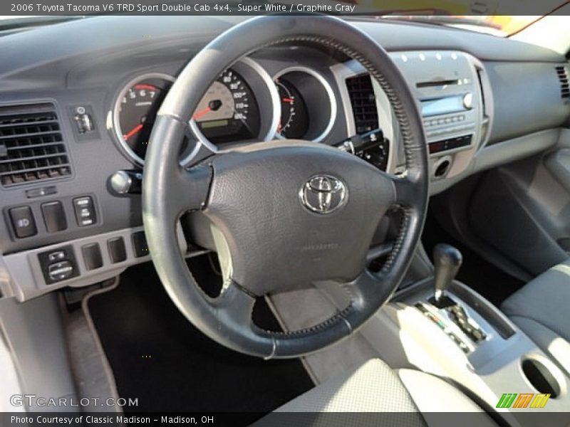 Super White / Graphite Gray 2006 Toyota Tacoma V6 TRD Sport Double Cab 4x4