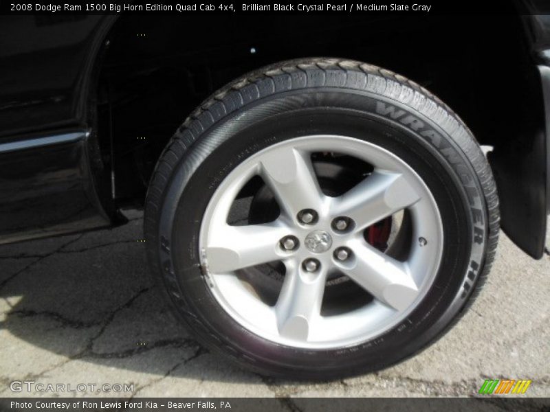 Brilliant Black Crystal Pearl / Medium Slate Gray 2008 Dodge Ram 1500 Big Horn Edition Quad Cab 4x4
