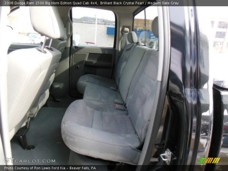 Brilliant Black Crystal Pearl / Medium Slate Gray 2008 Dodge Ram 1500 Big Horn Edition Quad Cab 4x4
