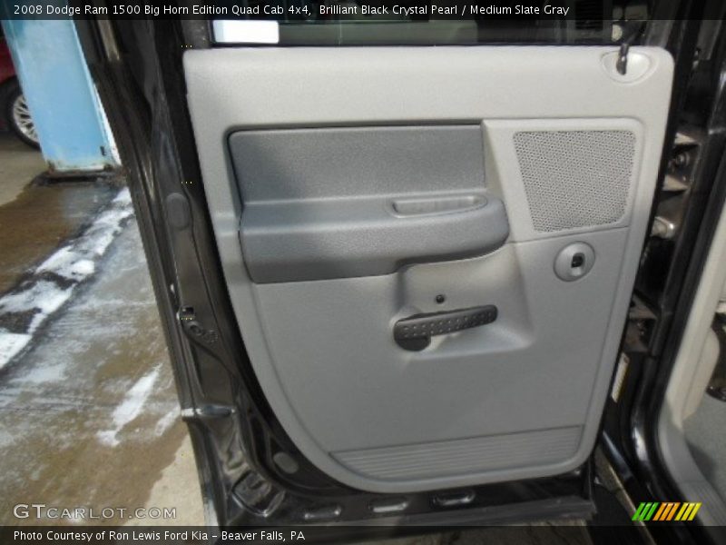 Brilliant Black Crystal Pearl / Medium Slate Gray 2008 Dodge Ram 1500 Big Horn Edition Quad Cab 4x4