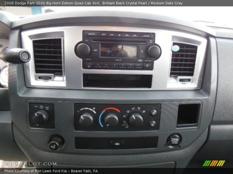 Brilliant Black Crystal Pearl / Medium Slate Gray 2008 Dodge Ram 1500 Big Horn Edition Quad Cab 4x4