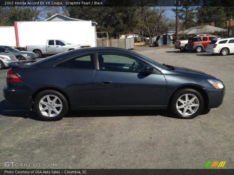 Graphite Pearl / Black 2003 Honda Accord EX V6 Coupe