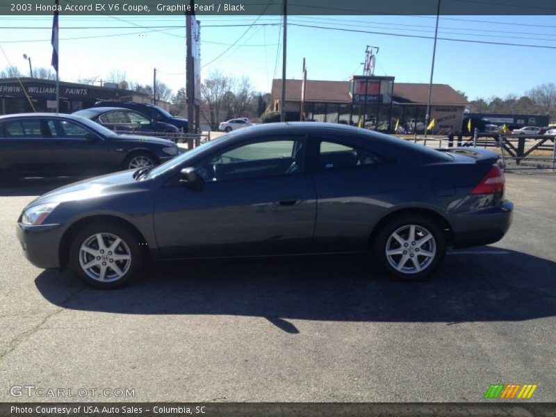 Graphite Pearl / Black 2003 Honda Accord EX V6 Coupe