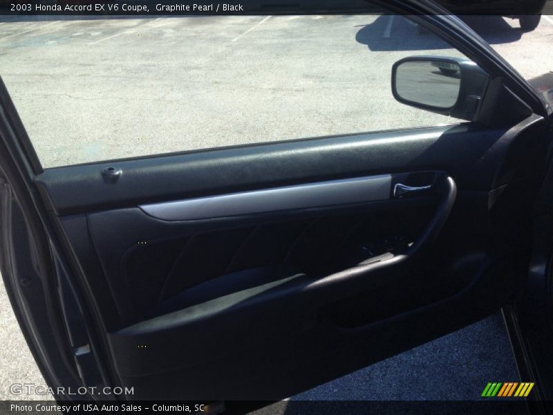 Graphite Pearl / Black 2003 Honda Accord EX V6 Coupe