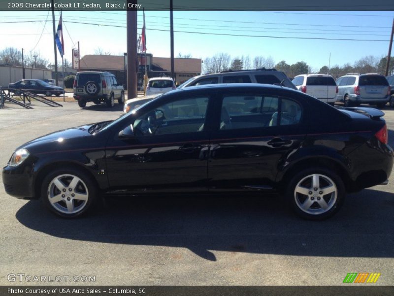 Black / Gray 2008 Chevrolet Cobalt LT Sedan