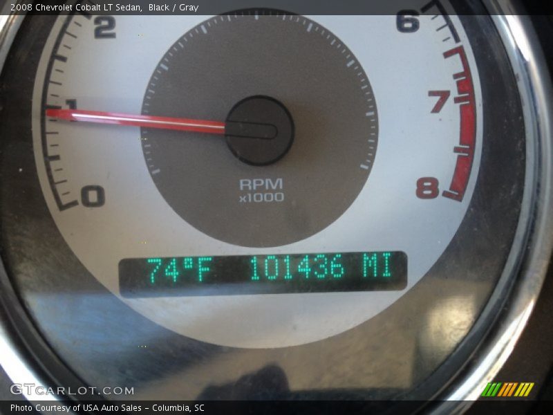 Black / Gray 2008 Chevrolet Cobalt LT Sedan