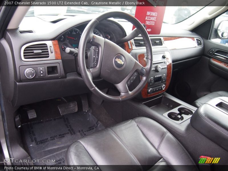 Graystone Metallic / Ebony Black 2007 Chevrolet Silverado 1500 LTZ Extended Cab