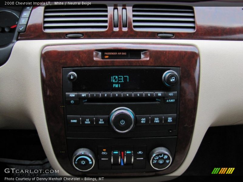 White / Neutral Beige 2008 Chevrolet Impala LT