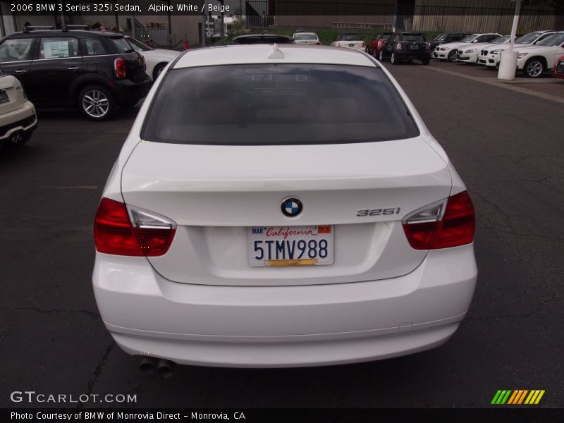 Alpine White / Beige 2006 BMW 3 Series 325i Sedan