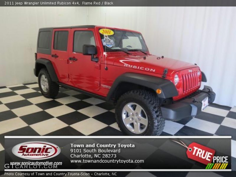 Flame Red / Black 2011 Jeep Wrangler Unlimited Rubicon 4x4