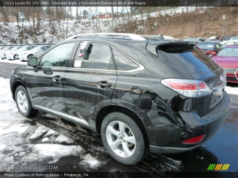 Obsidian Black / Parchment/Espresso Birds Eye Maple 2013 Lexus RX 350 AWD