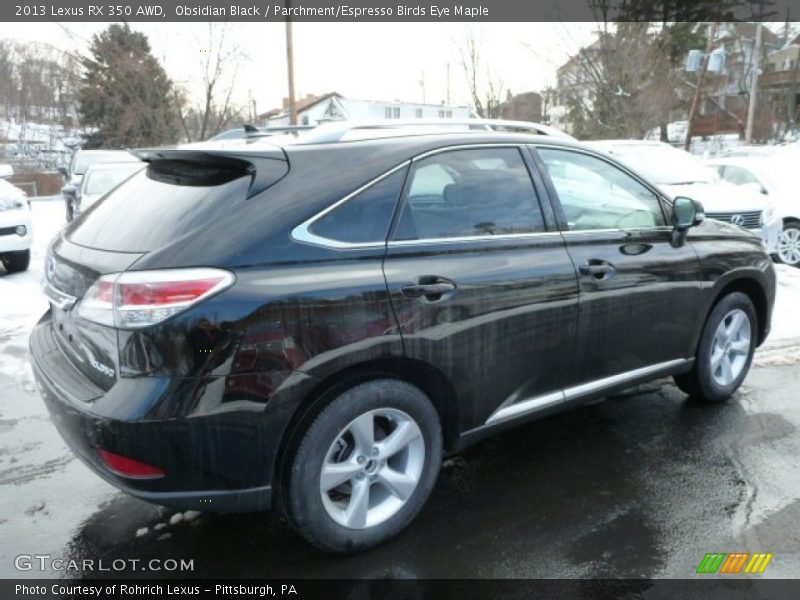 Obsidian Black / Parchment/Espresso Birds Eye Maple 2013 Lexus RX 350 AWD