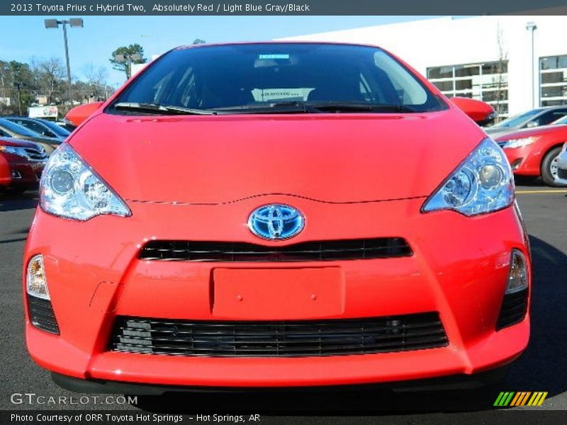 Absolutely Red / Light Blue Gray/Black 2013 Toyota Prius c Hybrid Two