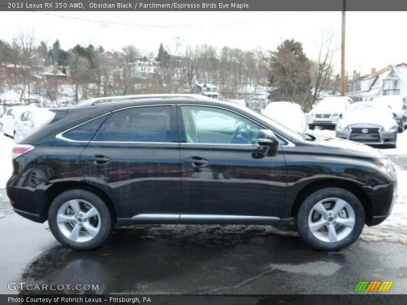 Obsidian Black / Parchment/Espresso Birds Eye Maple 2013 Lexus RX 350 AWD