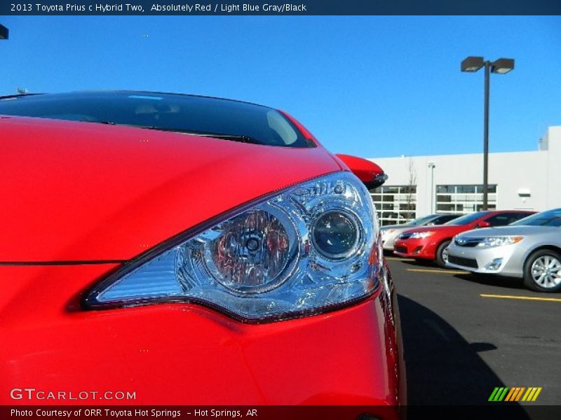 Absolutely Red / Light Blue Gray/Black 2013 Toyota Prius c Hybrid Two