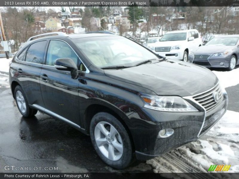 Obsidian Black / Parchment/Espresso Birds Eye Maple 2013 Lexus RX 350 AWD