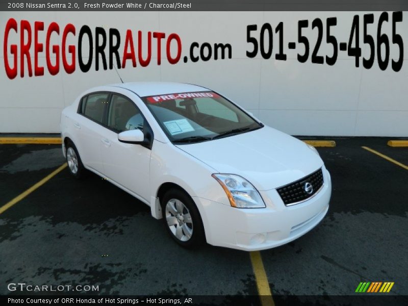 Fresh Powder White / Charcoal/Steel 2008 Nissan Sentra 2.0