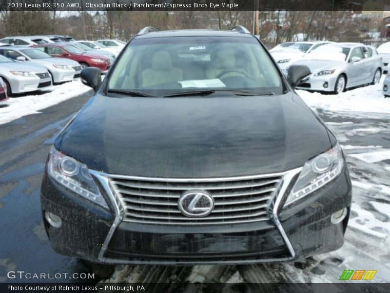 Obsidian Black / Parchment/Espresso Birds Eye Maple 2013 Lexus RX 350 AWD