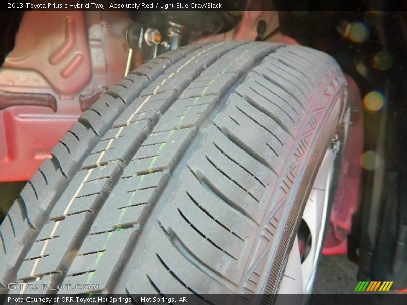 Absolutely Red / Light Blue Gray/Black 2013 Toyota Prius c Hybrid Two