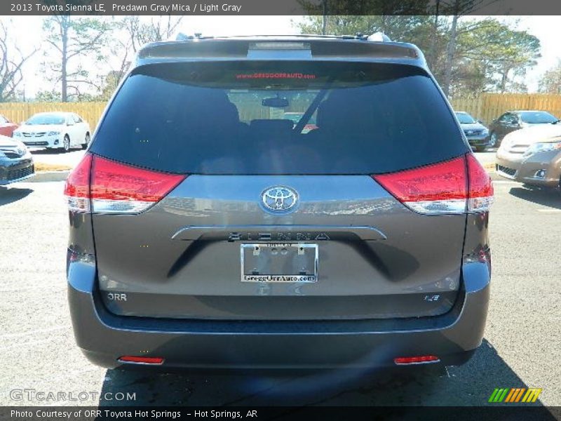 Predawn Gray Mica / Light Gray 2013 Toyota Sienna LE
