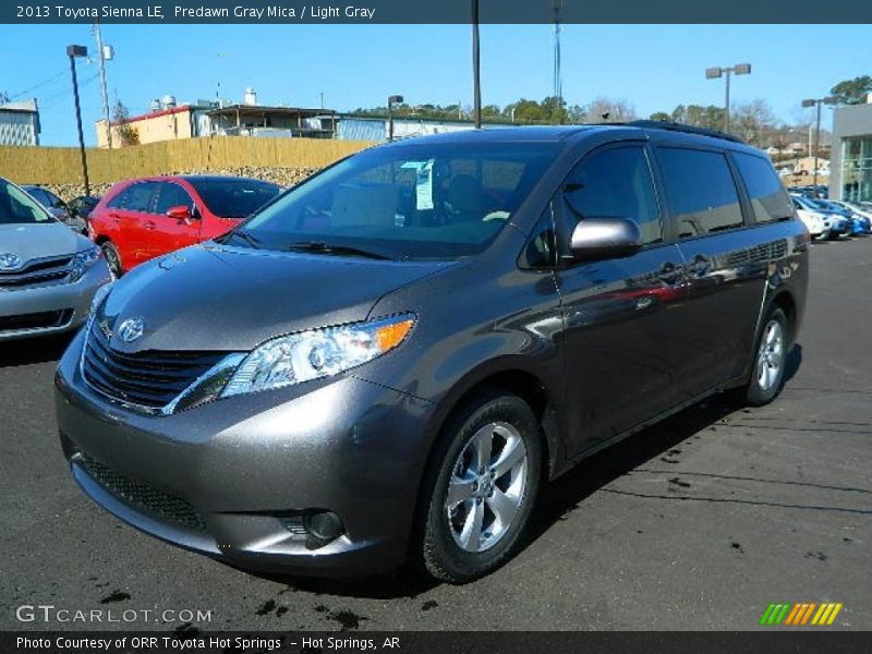 Predawn Gray Mica / Light Gray 2013 Toyota Sienna LE