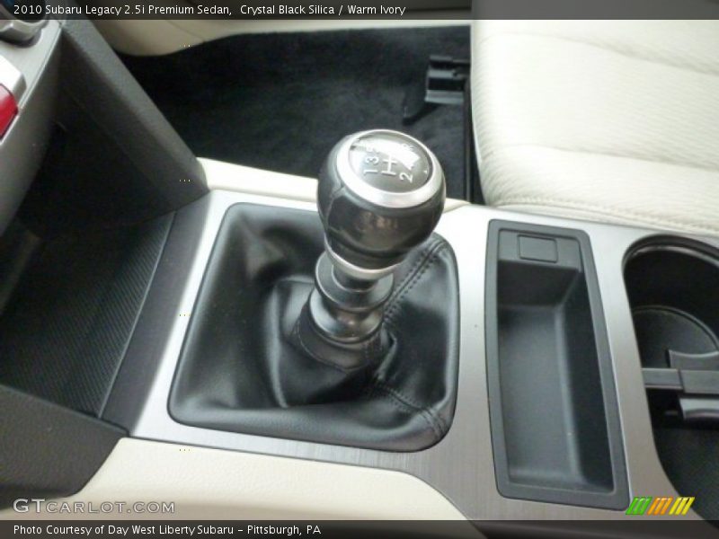  2010 Legacy 2.5i Premium Sedan 6 Speed Manual Shifter