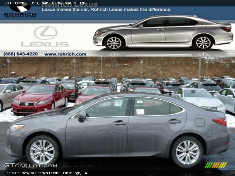 Nebula Gray Pearl / Black 2013 Lexus ES 350