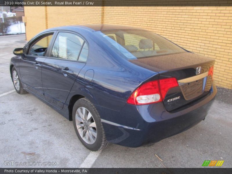 Royal Blue Pearl / Gray 2010 Honda Civic EX Sedan