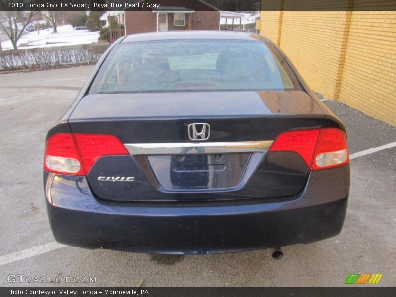 Royal Blue Pearl / Gray 2010 Honda Civic EX Sedan