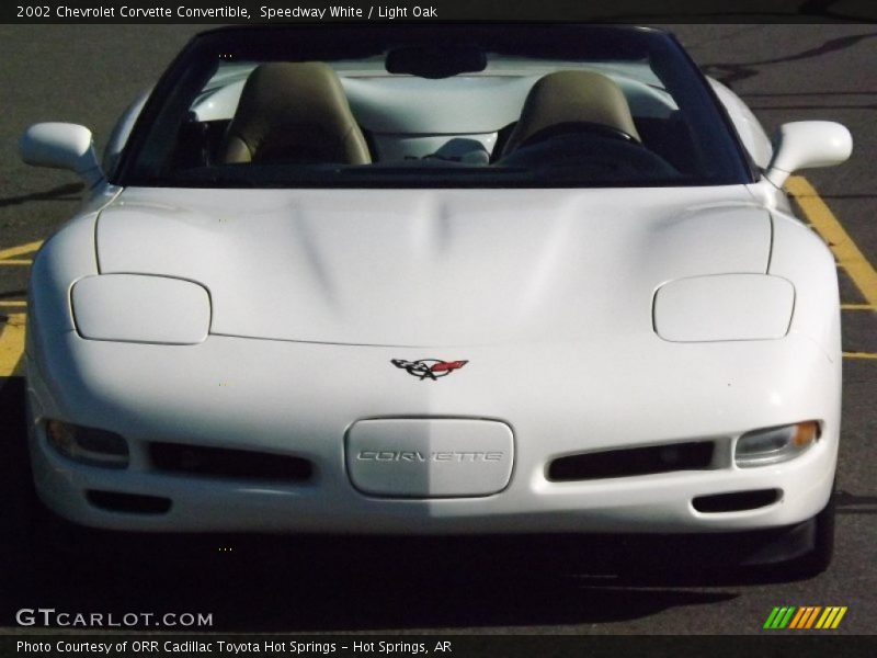 Speedway White / Light Oak 2002 Chevrolet Corvette Convertible