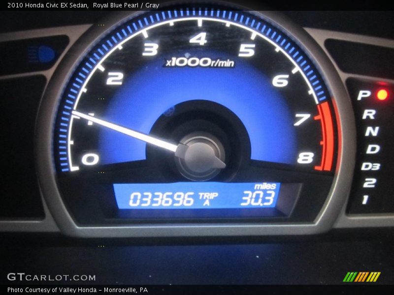 Royal Blue Pearl / Gray 2010 Honda Civic EX Sedan