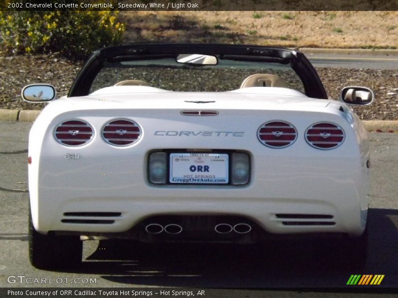 Speedway White / Light Oak 2002 Chevrolet Corvette Convertible