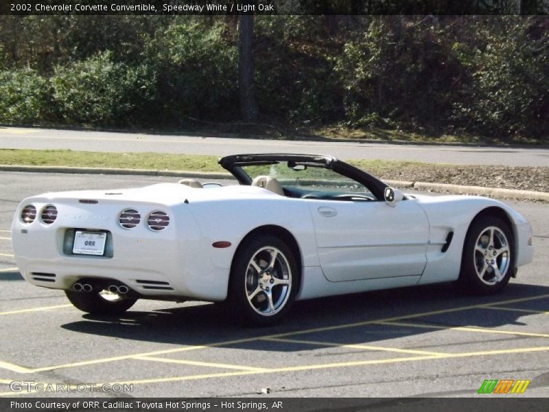 Speedway White / Light Oak 2002 Chevrolet Corvette Convertible