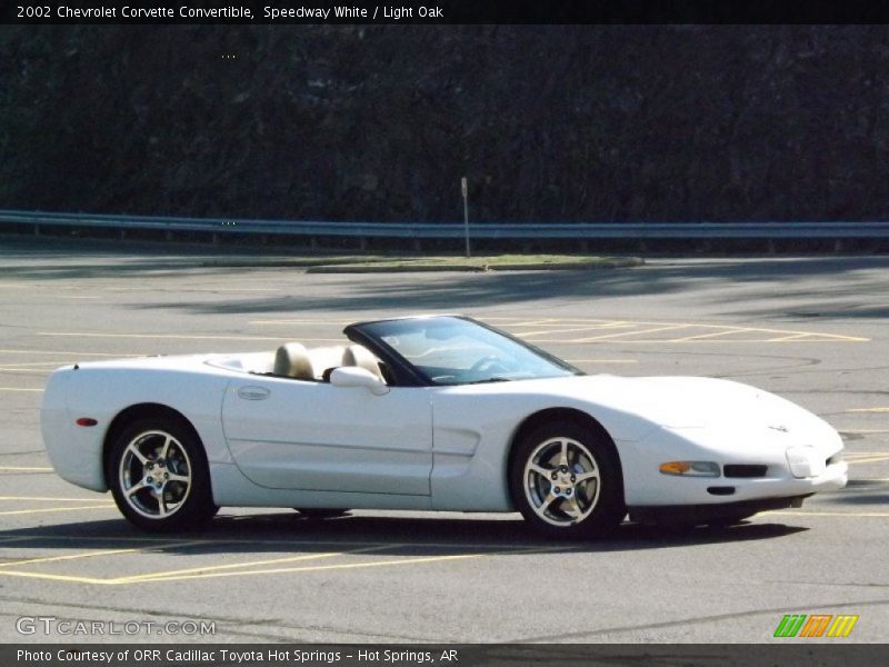 Speedway White / Light Oak 2002 Chevrolet Corvette Convertible