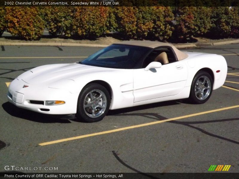 Speedway White / Light Oak 2002 Chevrolet Corvette Convertible