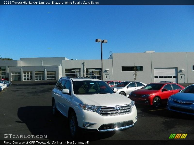 Blizzard White Pearl / Sand Beige 2013 Toyota Highlander Limited