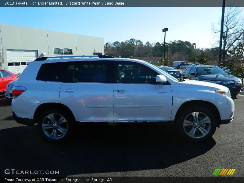 Blizzard White Pearl / Sand Beige 2013 Toyota Highlander Limited